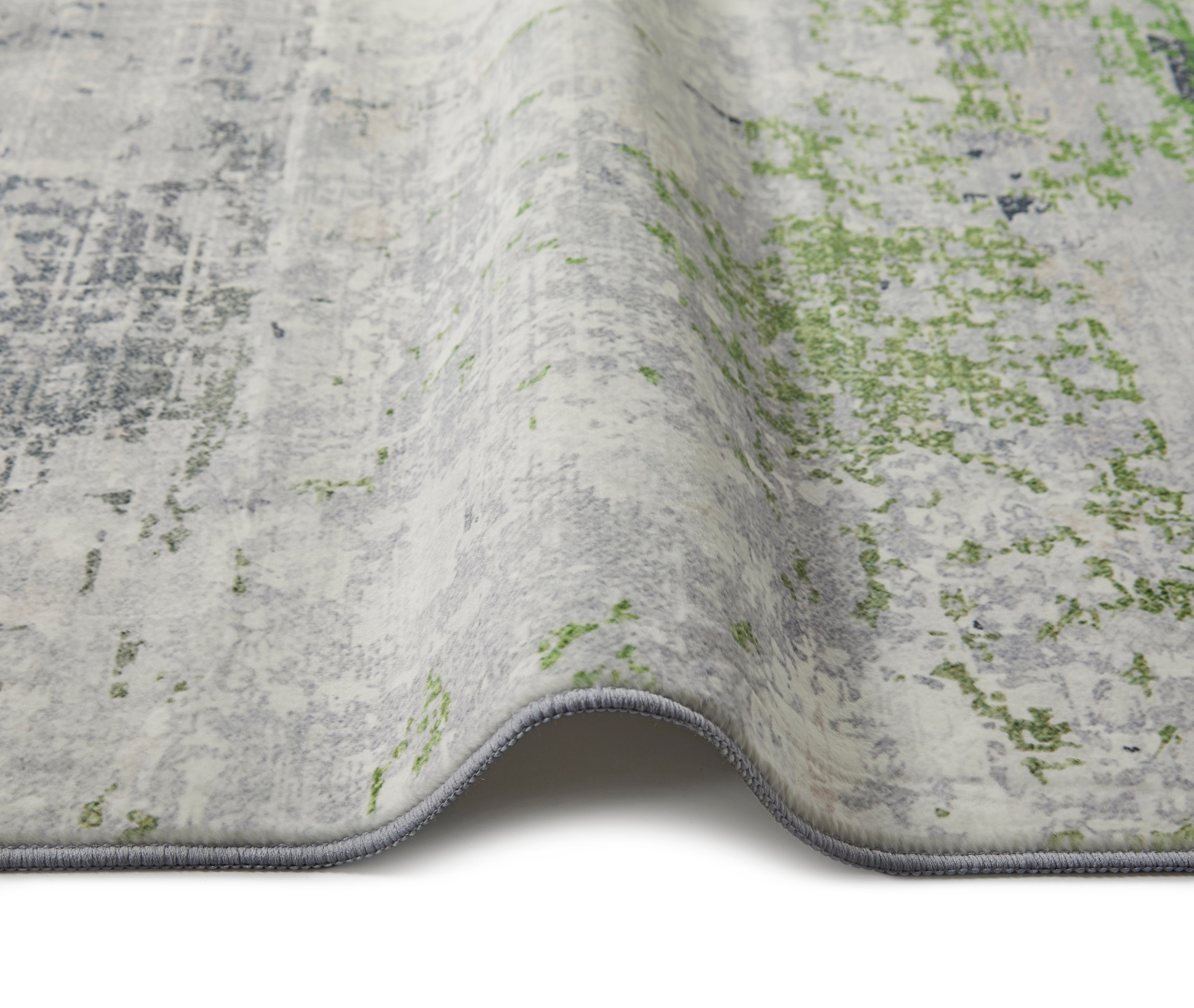 Concept Looms Lux Washable LUX08 Ivory Green Rug